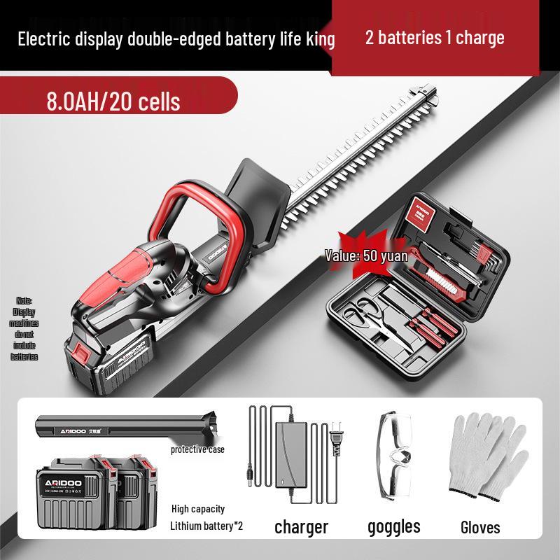 Rechargeable German Electric Hedge & Tea Tree Pruning Shears - Lithium Powered Garden Trimmer