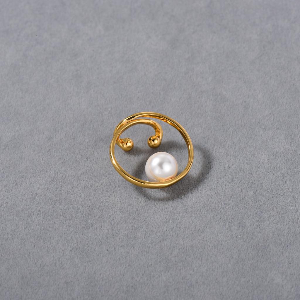 Pearl Ear Clips Without Ear Piercings Design Hollow Ring Adjustable Ear Bone Clips 21 Pearl Ear Clips