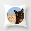 Funny Cute Cat Cushion Cover Cartoon Pets Pillows Cases for Sofa Home Decoration Pillowcase Polyester Throw Pillow Case 45*45cm