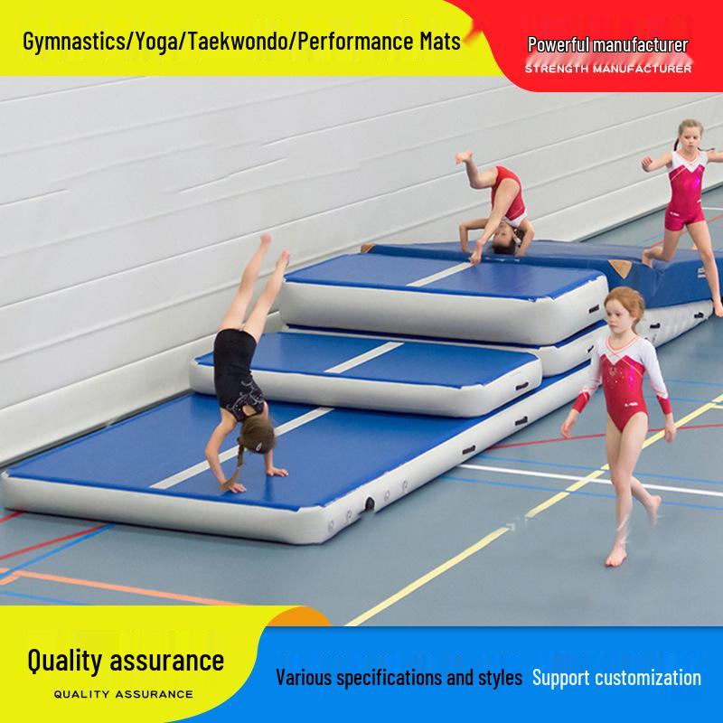 Inflatable Gymnastics, Yoga & Taekwondo Shock-Absorbing Air Mat High-Power Electric Air Pump