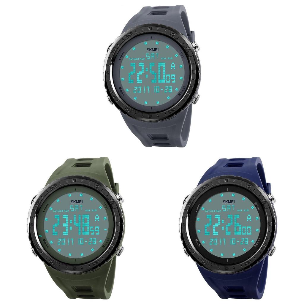 Skmei Men Led Digital Alarm Sport Watch With Premium Quality Silicone Strap And Timeless Design