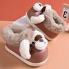 Little Bear Kids' Plush Cotton Slippers - Winter Cartoon Fur Snow Boots for Girls & Boys