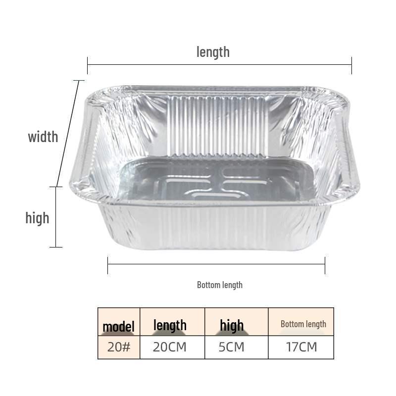 Thickened Square Aluminum Foil Baking Pan for Air Fryers and Ovens