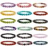 Natural Stone pink zebra Beaded Bracelet 6/8mm Dalmatian Jasper Rhodochrosite Agate Bracelet Gemstone Beads Bracelet