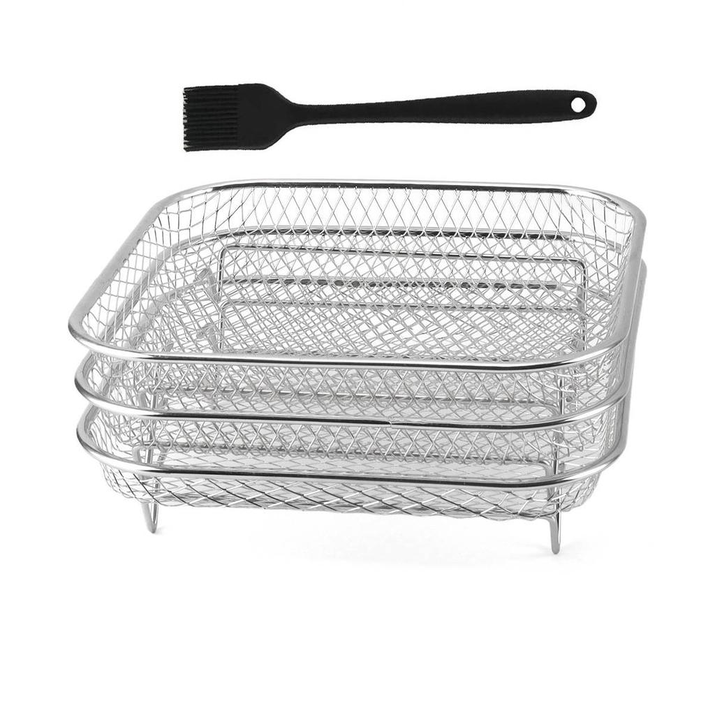 Air Fryer Universal Accessories Non-Stick Airfryer Tray Wire Rack Basket Kitchen Gadgets Multipurpose for Baking Cooking Tool