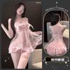 Sexy underwear, sexy lace, pure desire wind mesh, perspective bow, sweet girl hollow gauze skirt