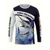 Fishing Shirts Men's T-Shirts Long Sleeve Men Clothes Autumn Streetwear Top Pullovers Male T Shirt Outdoor Casual Men's Clothing