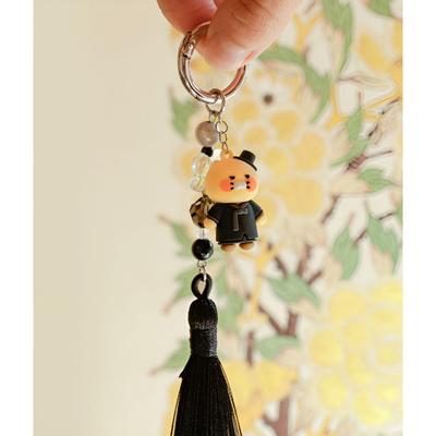 Chunsik Hanbok Geleerde Figuur Kwastje Band Sleutelhanger Koreaanse Traditionele Bedel