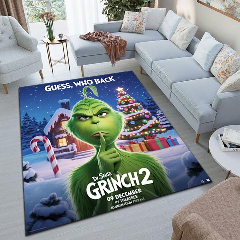 Christmas Gift Comedy Movie How the Grinch Stole Christmas carpet home living room decoration table and chairs anti slip door mat carpet A4