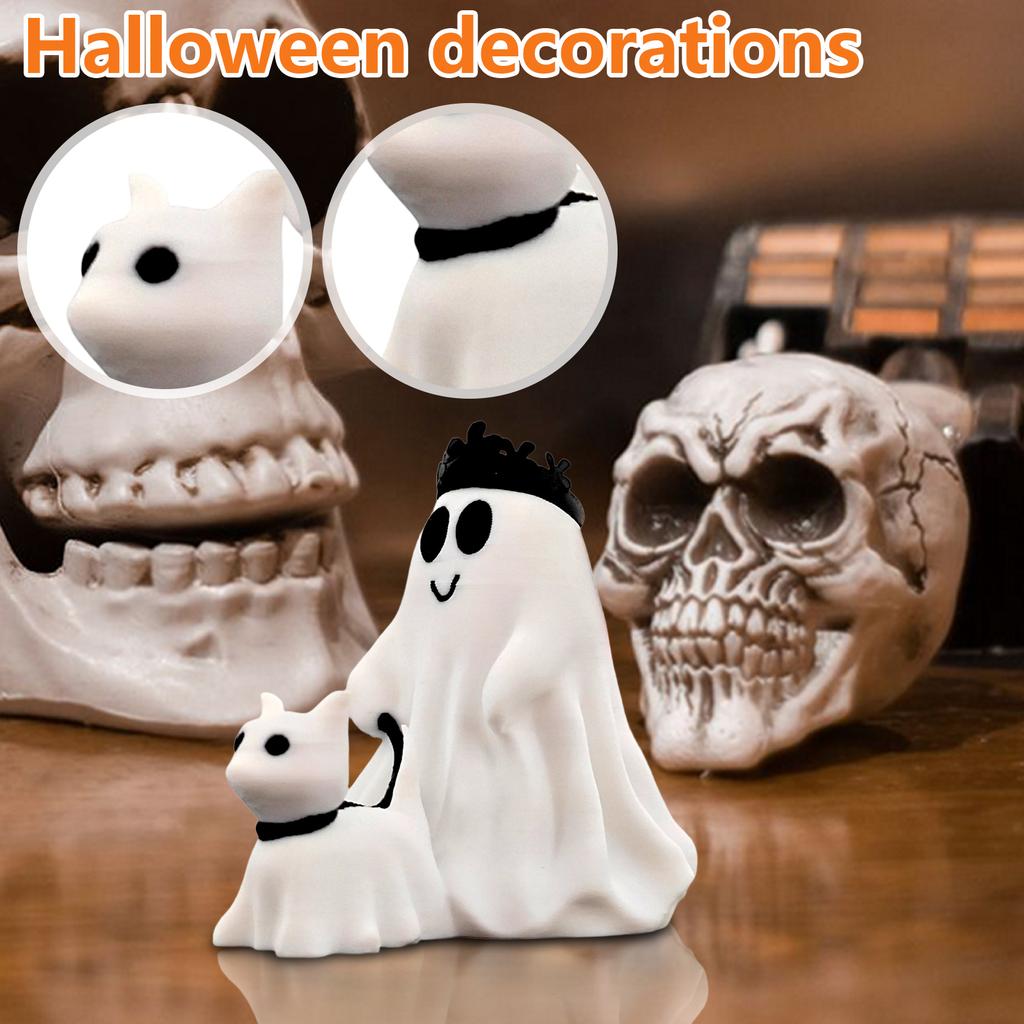 Halloween Cute Simulation Little Ghosts Walking Dog Decoration Ornament