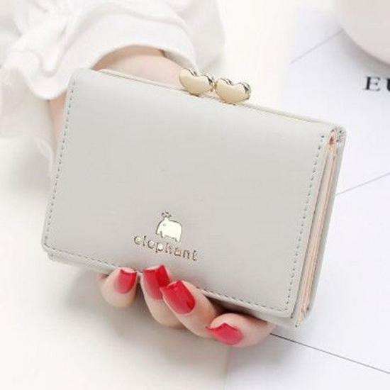 Korean Style Mini Tri-Fold Coin Purse: Fashionable Dual-Use Card Holder & Wallet for Female Students
