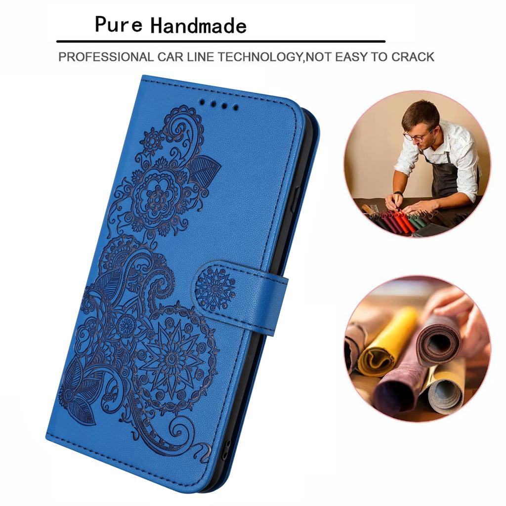 For Google Pixel 9/Pixel 9 Pro Phone Cases Mandala Flower Leather Wallet Mobile Cover with Strap
