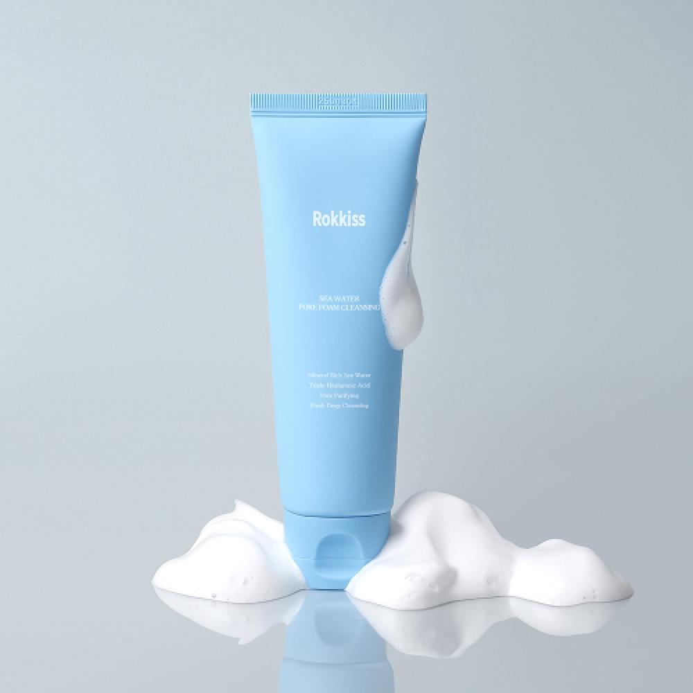 Rokkiss Sea Water Pore Foam Cleanser 120ml 1ea