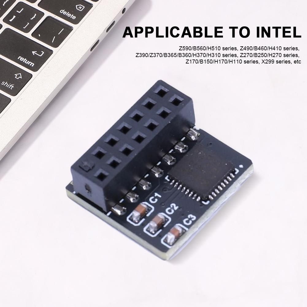 TPM 2.0 Portable TPM 2.0 Remote Card 14 Pin SPI TPM2.0 Remote Card Board Encryption Security Board Fit for ASUS Motherboard