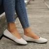 2025 Spring and Autumn Single Shoes Matte European and American Round Head Flat Bottom Casual Crystal Large Size Single Shoes Women's Foreign Tra