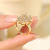Non-Fading Rotating Clover Adjustable Ring for Women - Luxury Niche Design, Elegant High-End Jewelry.
