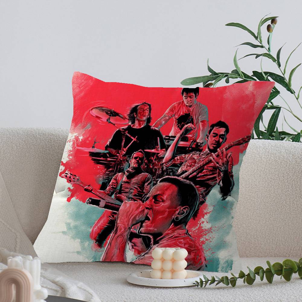 Rock Band L-Linkin Park Pillow Cover For Bedroom Room And Living Room Sofa Decorative Cushion Cover