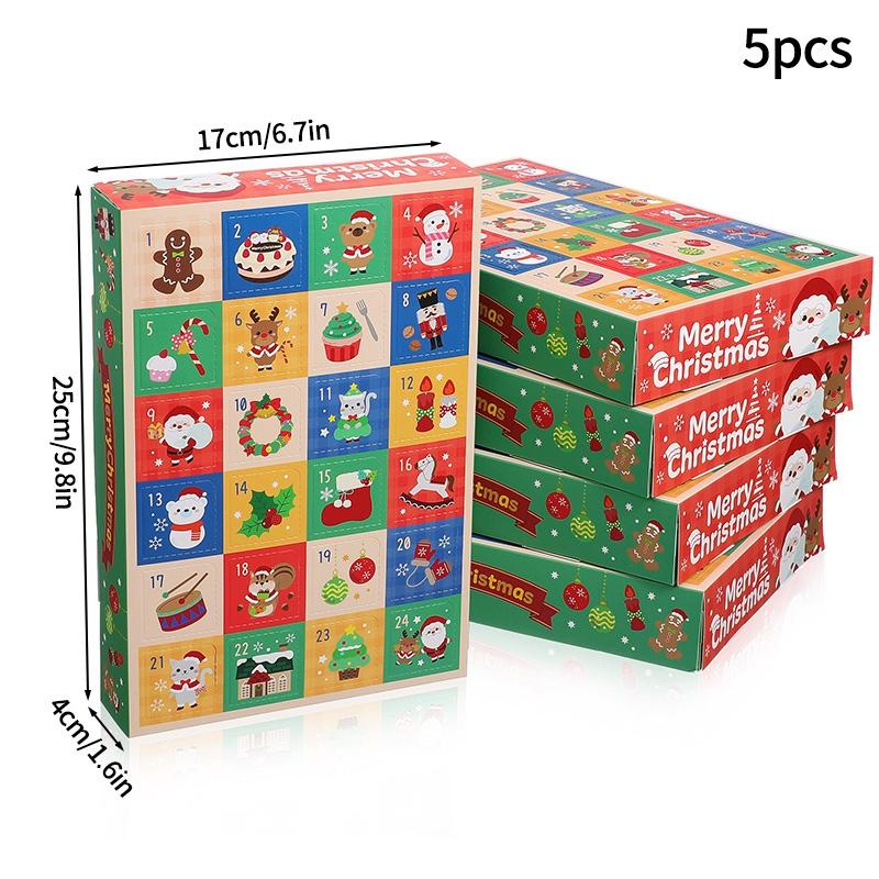 5pcs Christmas Gift Packaging Box 2026 Christmas New Year Blind Box Xmas Party DIY Blind Box Party Supplies