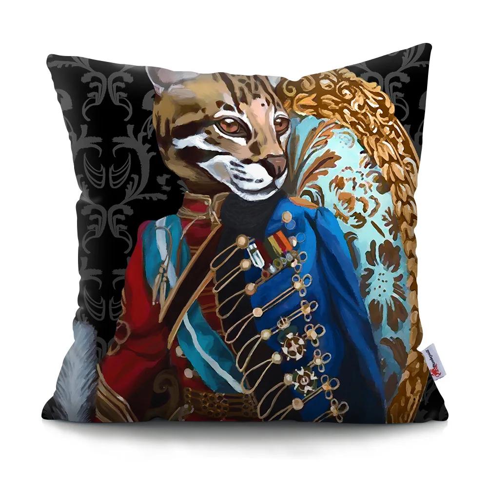Kissenbezug Schlicht Retro Tigerkopf Kissen Auto Sofa Heimdekoration Kissenbezug Ornament