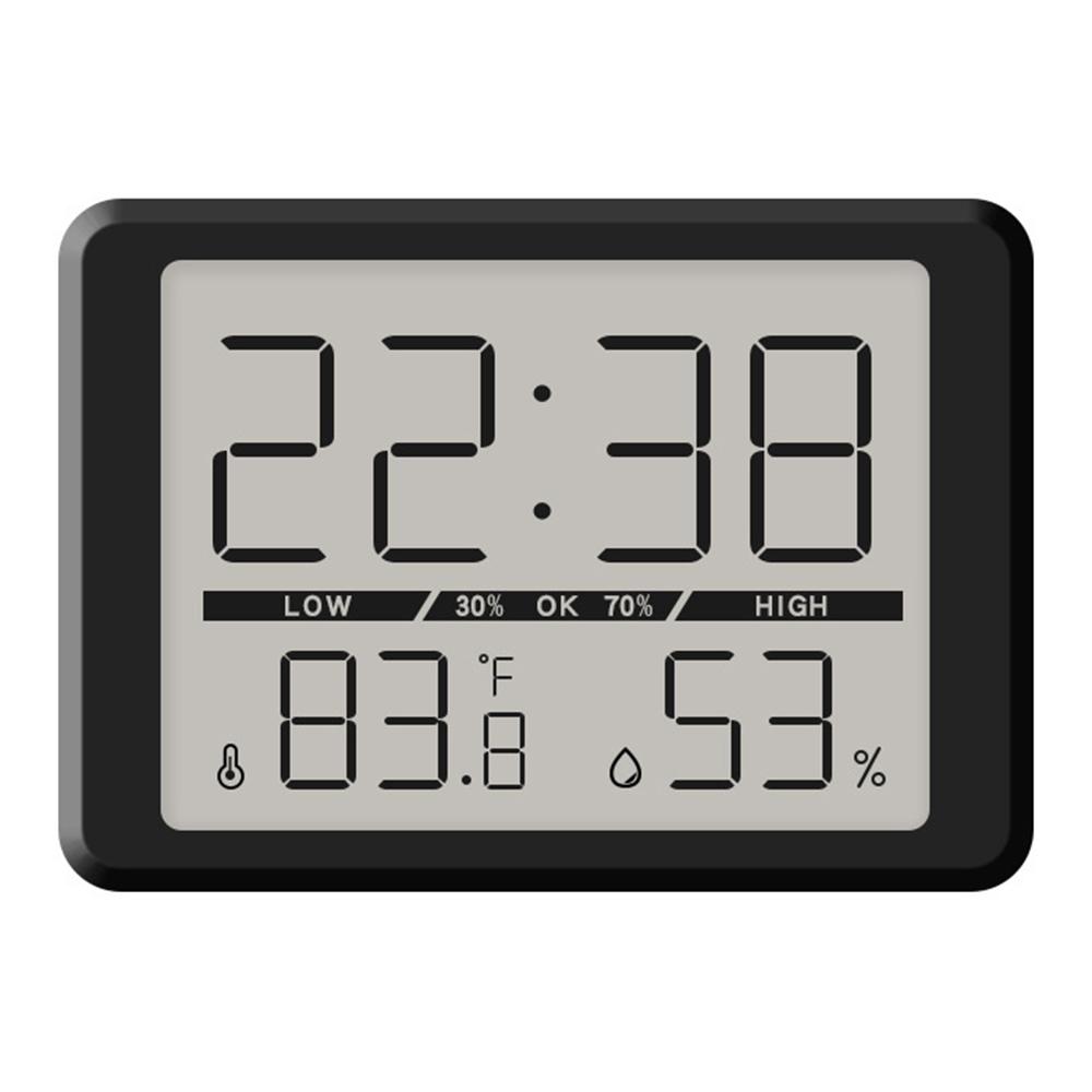 2308 Ultra Thin Magnetic LCD Digital Clock Bedside Temperature Humidity Display Alarm Clock