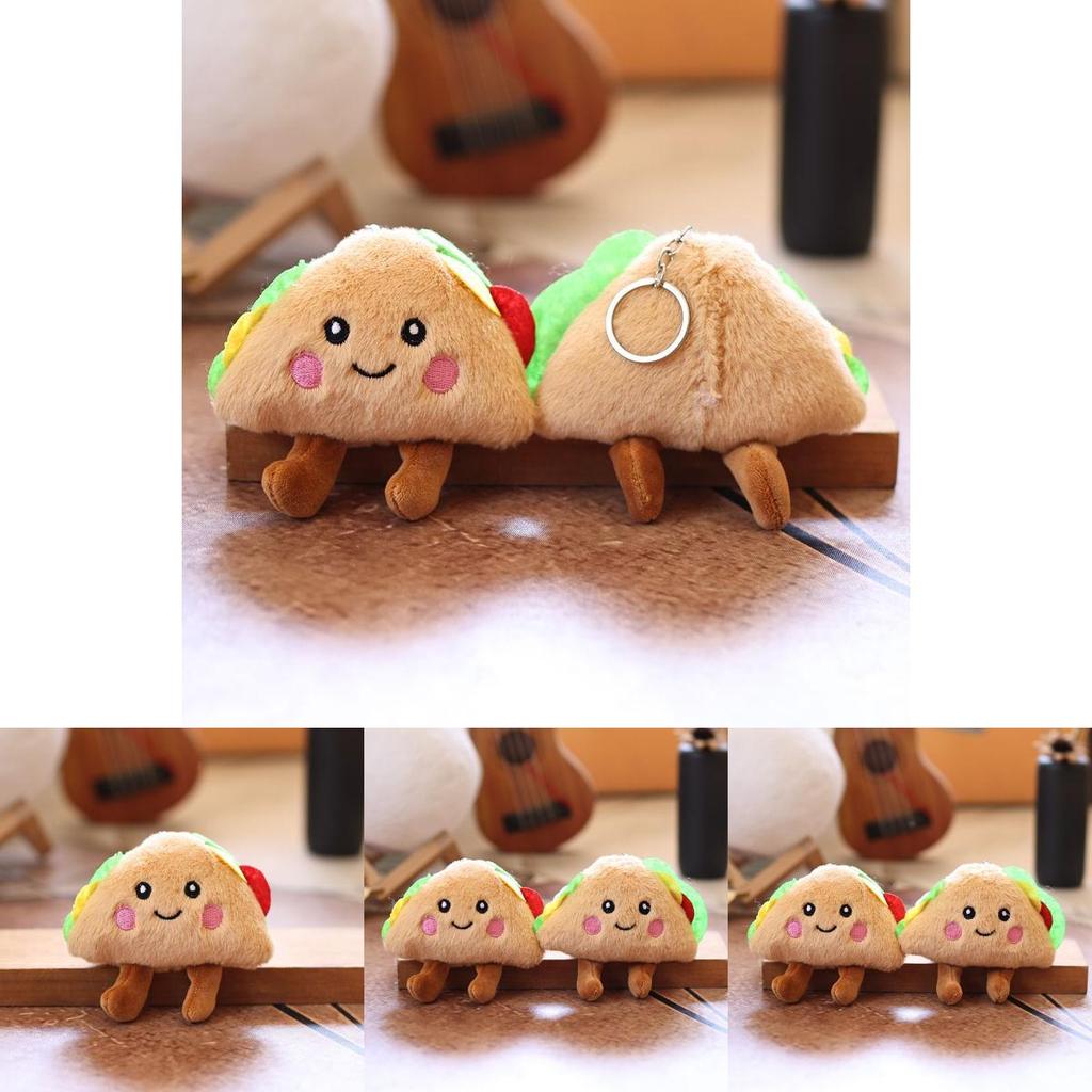 Ultrasoft Plush Sandwich Keychain Bag Charm With Pp Cotton Fill For Kids Gift