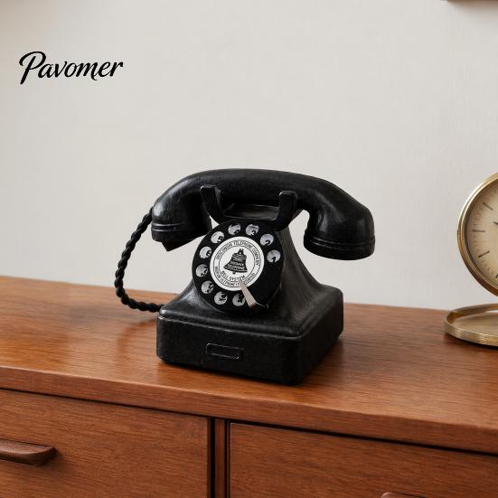 Retro Winkel Display Item Oude Telefoon Sieraden, Mini Bureau Telefoon, Vintage Klassiek Studiekamer Decor Vastelijn Hars Decoratief Nostalgisch Kantoor Thuis