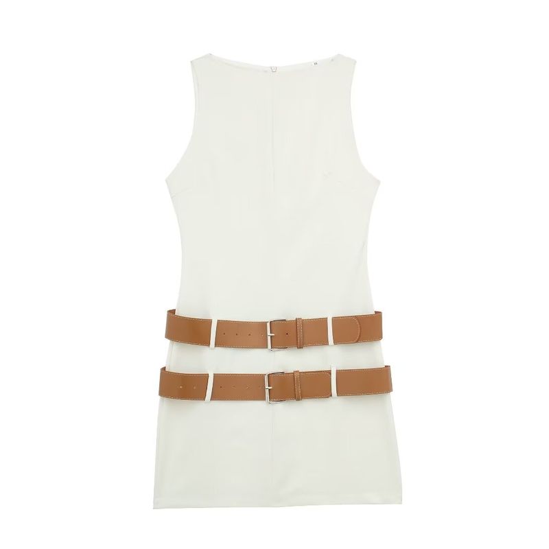 

Women s Kaslead New Arrival Fashion Dress Belt Creamy White L
