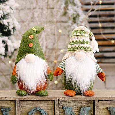 New Christmas Decorative Knitted Faceless Dolls - Creative Forest Ornaments