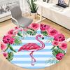 1pc Flamingo Tropical Flowers Chair Carpet for Office, Soft, Non-Slip Polyester Mat, Office, Living Room, Bedroom, Durable Polyester Yy251207094