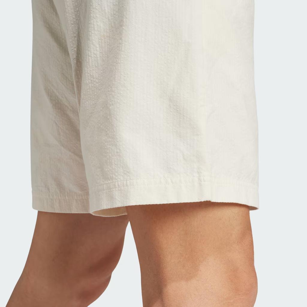 Adidas Solid Color Three-Quarter Side Pocket Relaxed Waistband Casual Shorts Men Shorts White JD2461