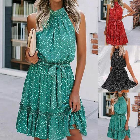 Buy Summer Dress Ruffle Polka Dots Elegant Ladies Off Shoulder Fashion
