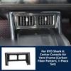 For BYD Shark 6, Carbon Fiber Pattern Center Console Gear Shift Frame Trim, Interior Anti‑Scratch Decorative Protective