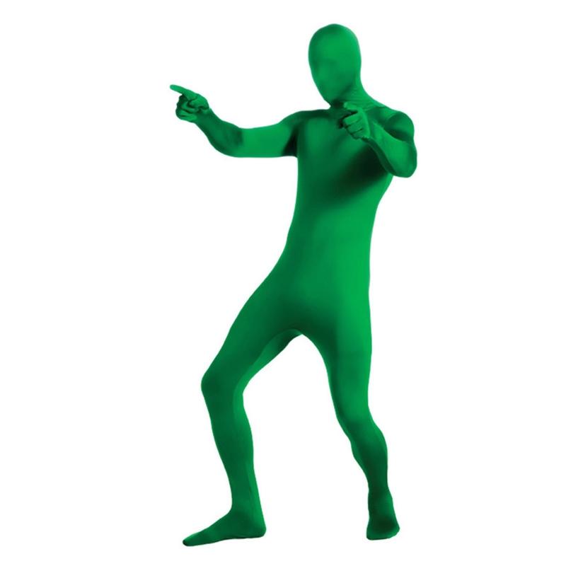 Tuta Intera Spandex Elasticizzato Costume Adulto Cromakey Collant Scomparire Uomo Unisex Body per Halloween Cosplay