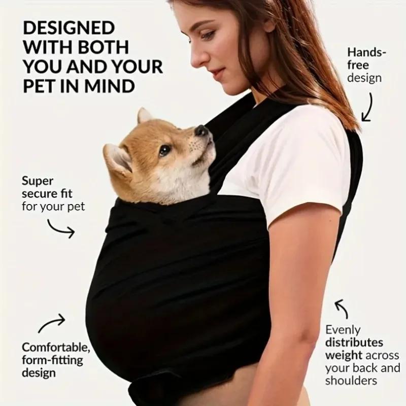 Dog Carrier for Small Dogs Front Facing Dog Carrier Sling Hands Free Cat Sling Size Adjustable Soft Cotton