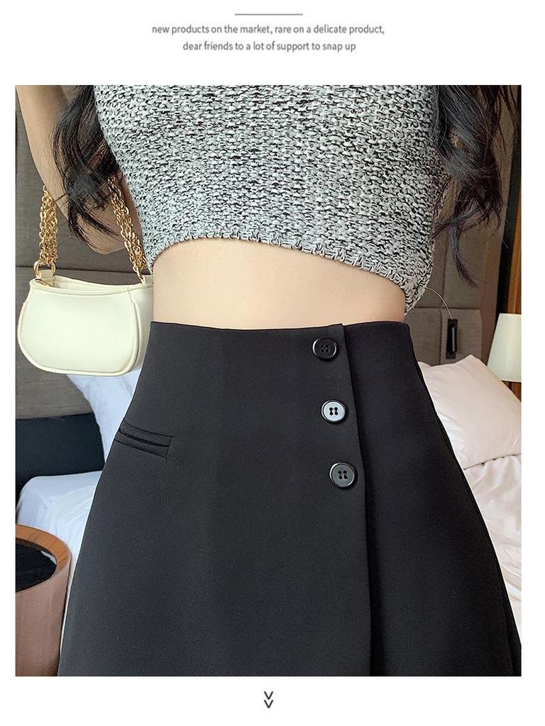 2025 Spring Women's High Waist A-line Shorts Skirt - Fashionable, Slimming, Casual Fit