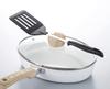 Bestco Ceramic IH Mini Grill Pan 18 X 24cm with Glass Lid Oval Snow White Days Cerati ND-6762