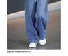 Autumn 2025 Women's High-Waisted Wide-Leg Jeans - Versatile, Casual, Drawstring, Floor-Length Style