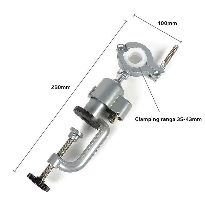 360°Table Swivel Vise Woodworking Grinder Tool Accessory Electric Drill Stand Holder Aluminium Alloy Bracket Table Vise