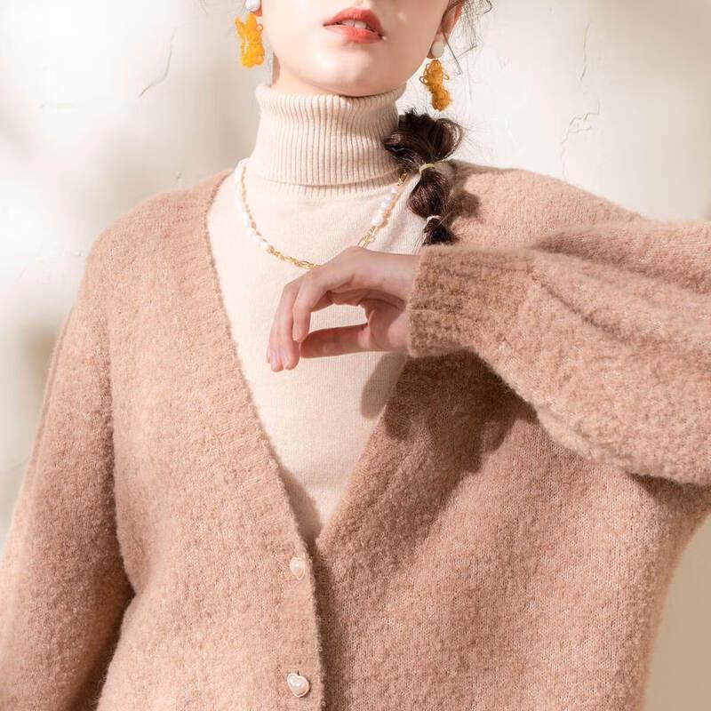 Sinoford Women's V-Neck Knitted Cardigan