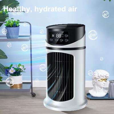 Yousheng Portable Quiet Oscillating Floor Standing Bladeless Fan with 6 Wind Speeds Timer Cooling Fan Table Air Conditioner