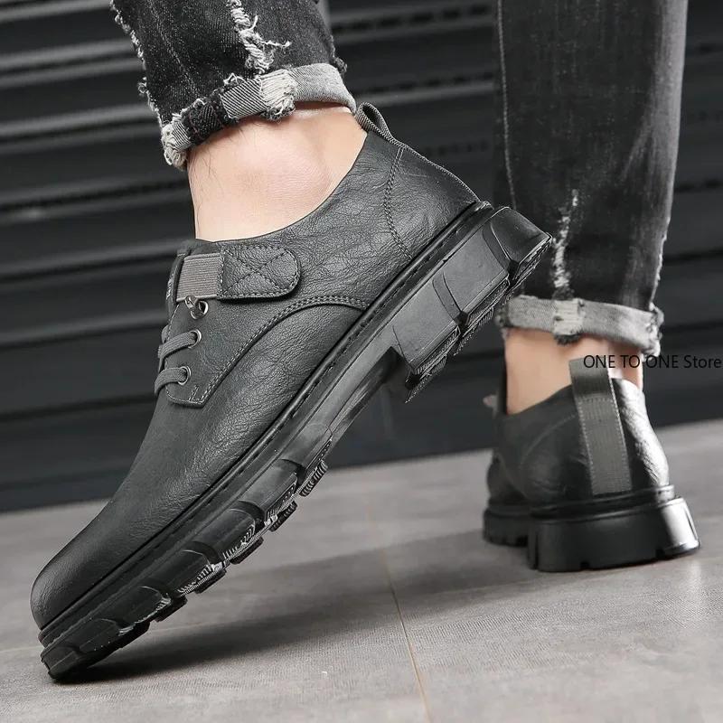 Men Leather Casual Shoes Luxury Brand Soft Mens Sneakers Breathable Moccasins Mens Walking Driving Shoes Zapatos Hombre