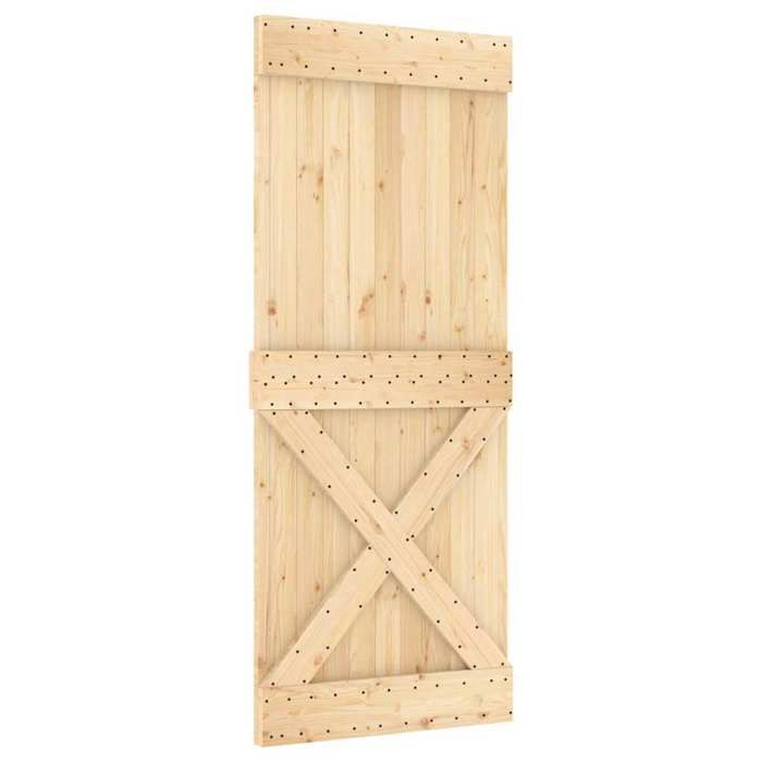 VidaXL Sliding Door and Hardware Kit 85x210 Cm Solid Pine 3332792