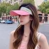 Women Color Block Sun Visor Hat for Women Travel Jogging Summer Cycling Sporty Outdoor Casual Breathable Golf Empty Top Sun Hat