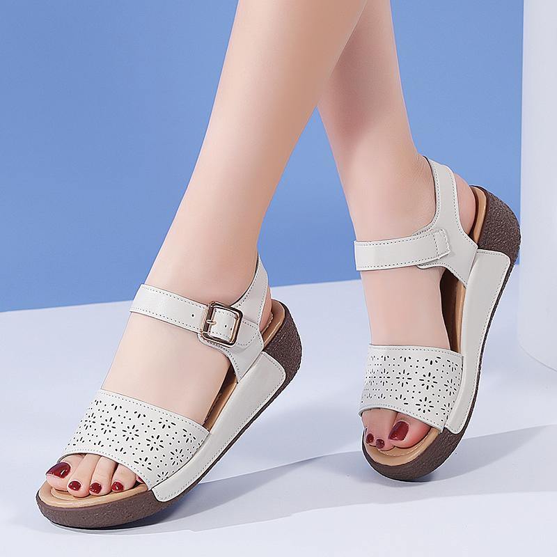 Fashion Women Sandals Wedge Heels Sandals Summer Shoes For Women Elegant Heeled Sandalias Mujer Summer Footwear Female Wedges Shoes New