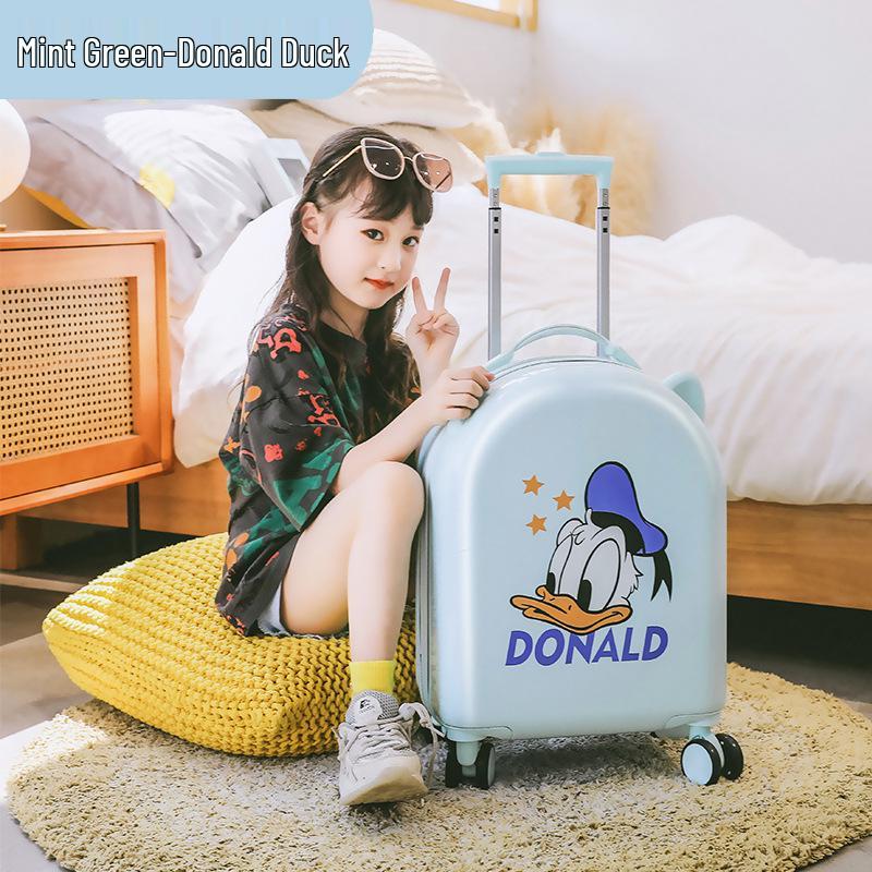 18-Inch Kids' Cartoon Trolley Suitcase with Combination Lock – Ideal Cabin Luggage for Boys and Girls