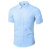 Skjorte for menn Ren turn-down krage Formell Slim Fit Summer Top for Work