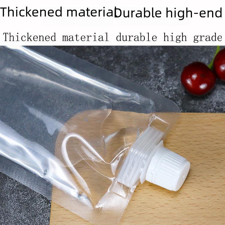 Disposable Transparent Spout Bag for Soy Milk, Chinese Medicine, Soup, or Beverages - Self-Standing and Convenient for Takeaway