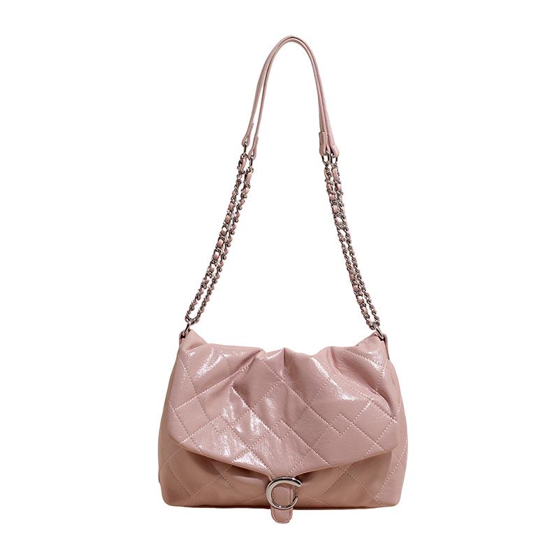 2026 Women's Large-Capacity Cross-Body Chain Tote - Stylish, Casual, and Shiny