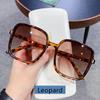 Square Sunglasses Woman Retro Vintage Gradient Sun Glasses Female Clear Lens Black White  Glasses Women