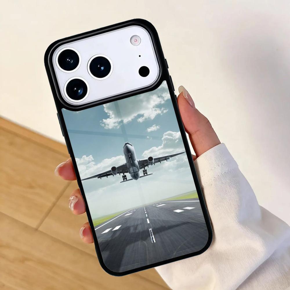 Aircraft Airplane Plane fly travel cloud Mobile Phone Case for IPhone 17 AIR 16pro Max 15 14 13 12 11 Bumper Cover
